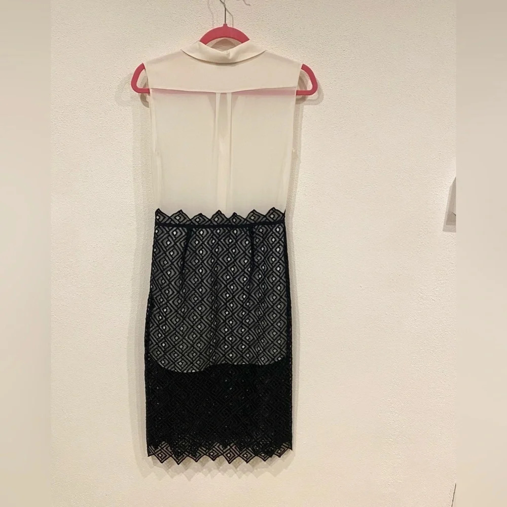 Sandro Lace Overlay Midi Dress Size 2 EUC - Picture 5 of 5